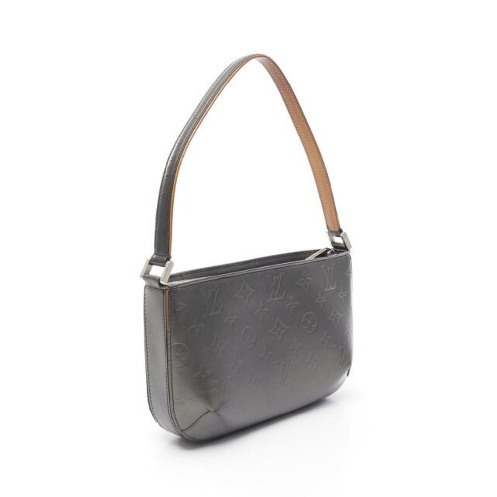 Louis Vuitton Matte Noir Monogram Leather Fowler Black Handbag Black